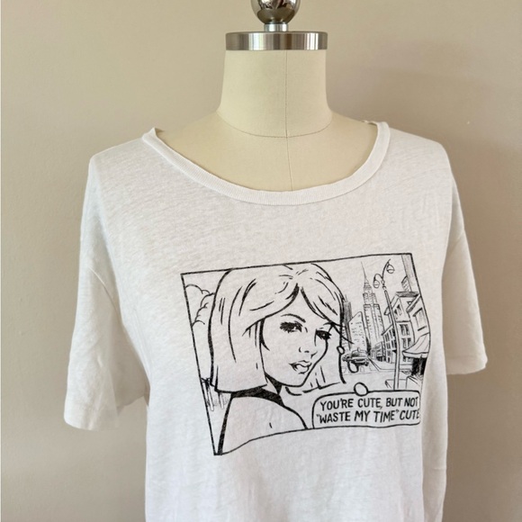 RE/DONE / Youโre Cute Tee in Vintage White - Picture 3 of 8